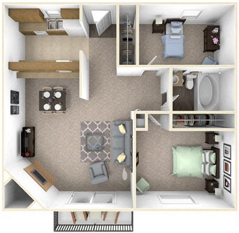 Peaks at Meadow Ridge 2x1 A Floor Plan